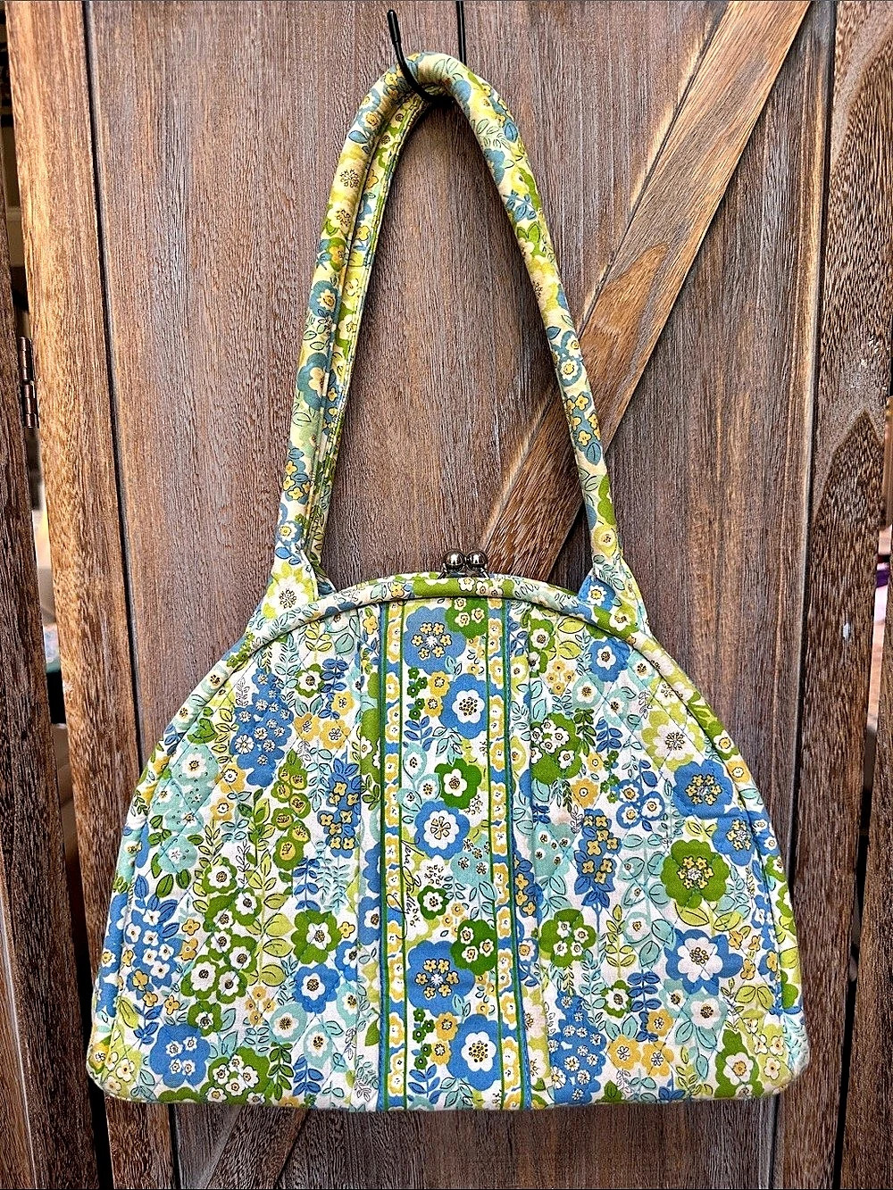 Vera Bradley Eloise In English Meadow Kiss Lock Shoulder Bag